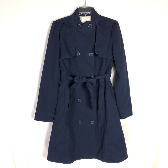 Anthropologie Jackets & Blazers - Anthro Tulle Navy Trench Coat!